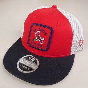 St Louis Cardinals Hat New Era 9Fifty Low Profile Snapback Cap Square Patch Mesh